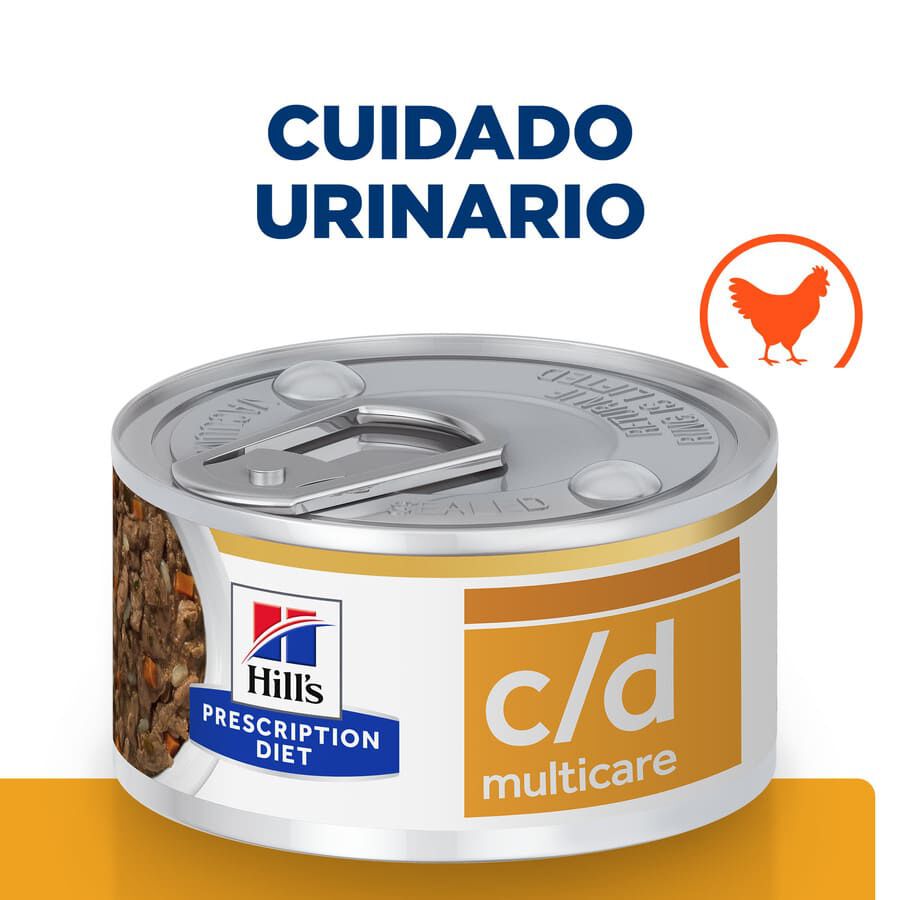 82 g Hill&rsquo;s Prescription Diet c/d Urinary Care Pollo lata para gatos, , large indicador imagen numero 2